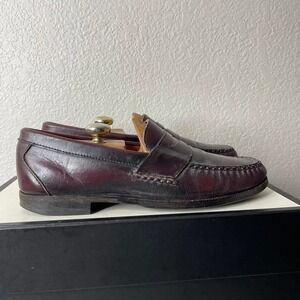 Allen Edmonds Walden 42477 Burgundy Leather Penny Loafer Dress Shoes Men's 9 D